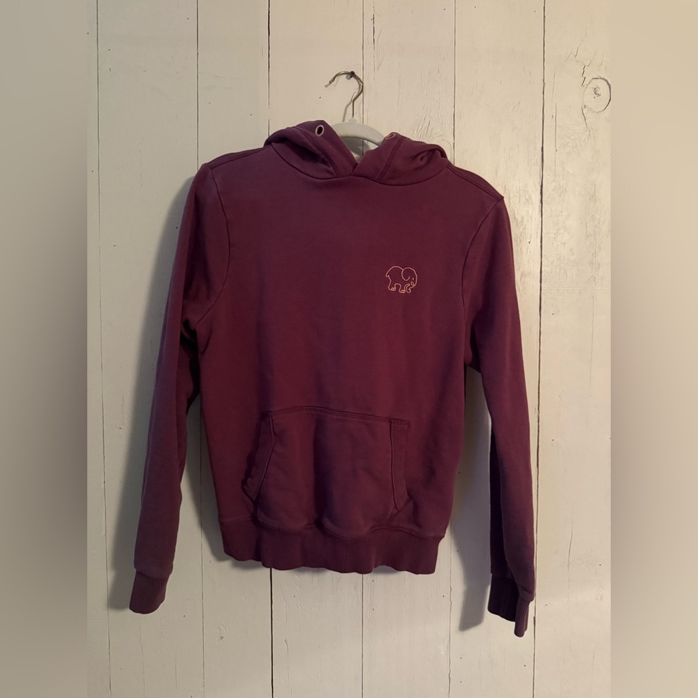 Ivory Ella Maroon Hoodie with Elephant Logo